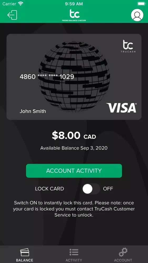 Capturas de tela do Promo Balance Checker