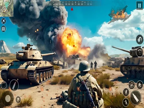 Capturas de tela do Call of Army Battlefield War iPad 