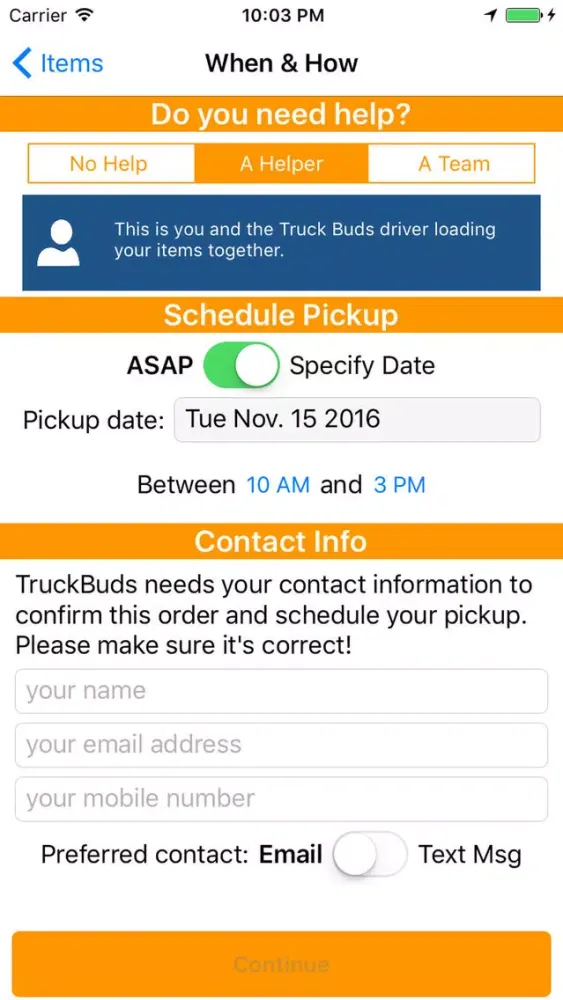 Capturas de tela do Truck Buds