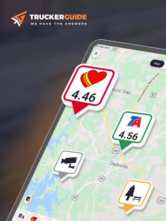 Captures d'écran de Trucker Guide: Navigation Tool iPad 