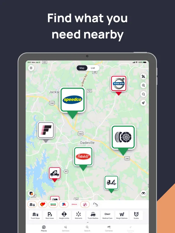 Captures d'écran de Trucker Guide: Navigation Tool iPad 