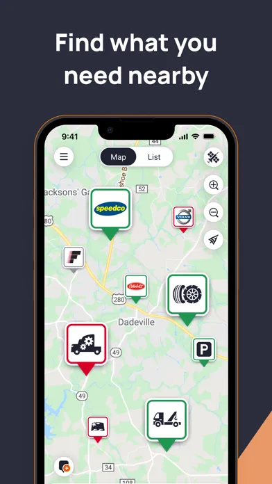 Captures d'écran de Trucker Guide: Navigation Tool