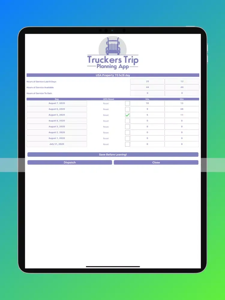 Tangkapan layar ETA PTA Calculator Solo iPad 
