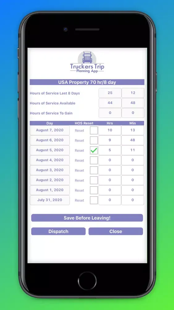 Tangkapan layar ETA PTA Calculator Solo