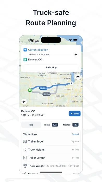 Capturas de pantalla de TruckMap - Truck GPS Routes