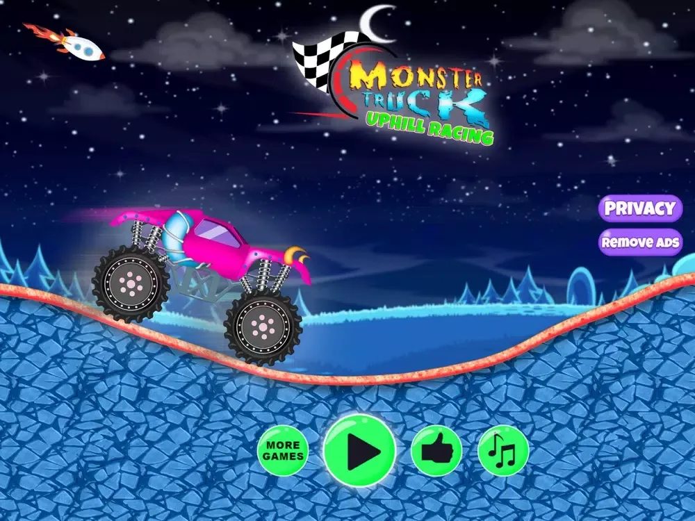 Monster Truck Up Hill Racing iPad 应用截图