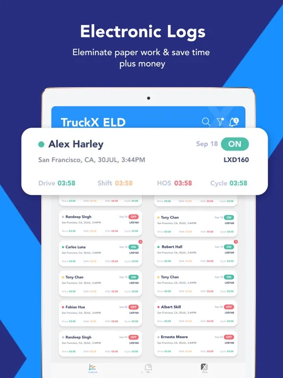 Скриншоты TruckX Fleet iPad 