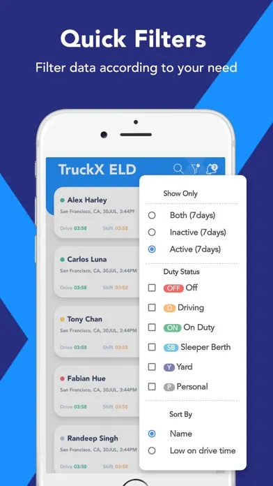 Скриншоты TruckX Fleet