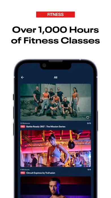 Reebok Fitness App Screenshots