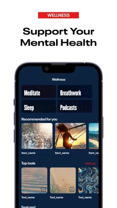 Reebok Fitness App Screenshots