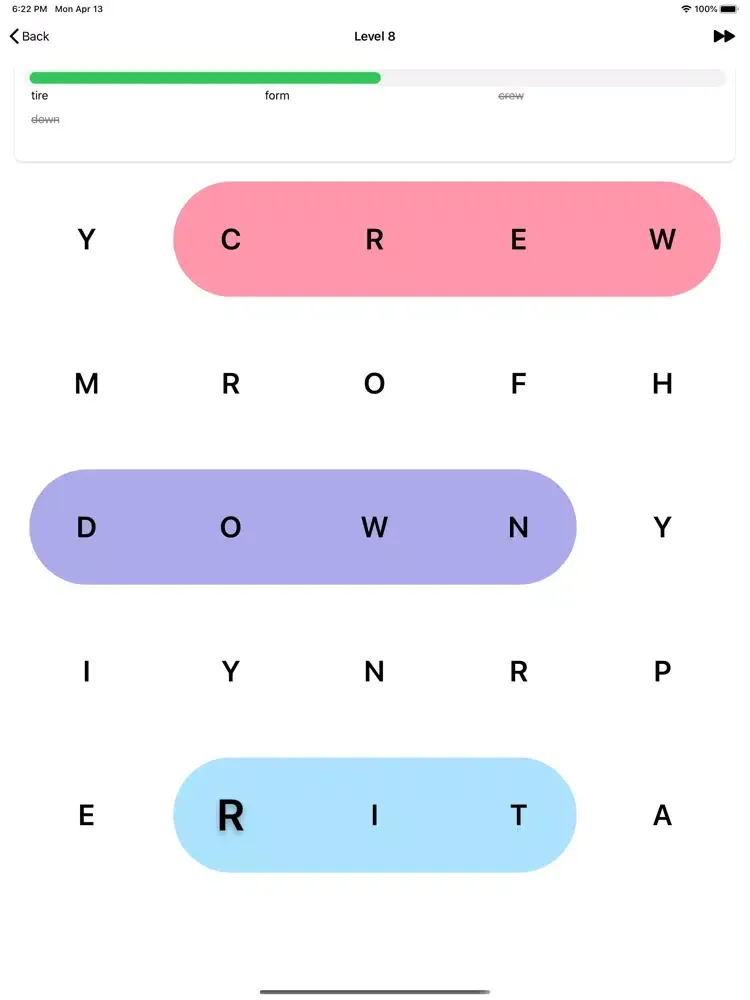 Tangkapan skrin Swipe Search - Word Search iPad 