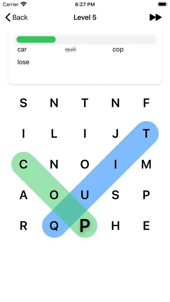 Tangkapan skrin Swipe Search - Word Search