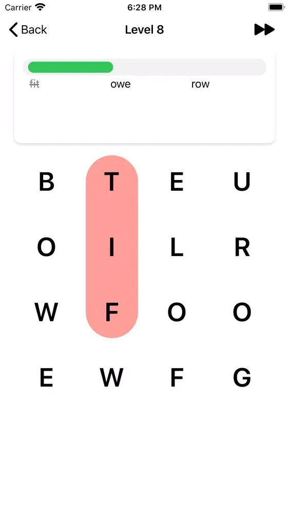 Tangkapan skrin Swipe Search - Word Search