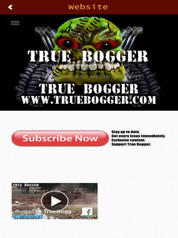 Tangkapan layar True Bogger iPad 