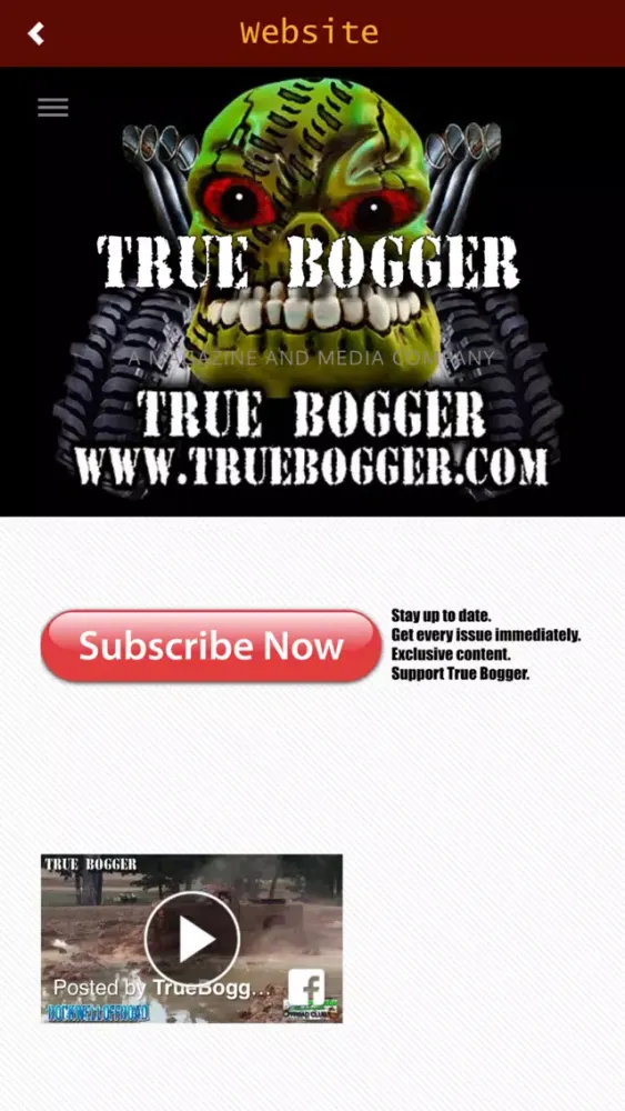 Tangkapan layar True Bogger