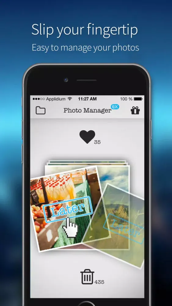 Capturas de tela do Photo Manager by QX - Slip your fingertip to manage your photos | Free your storage space