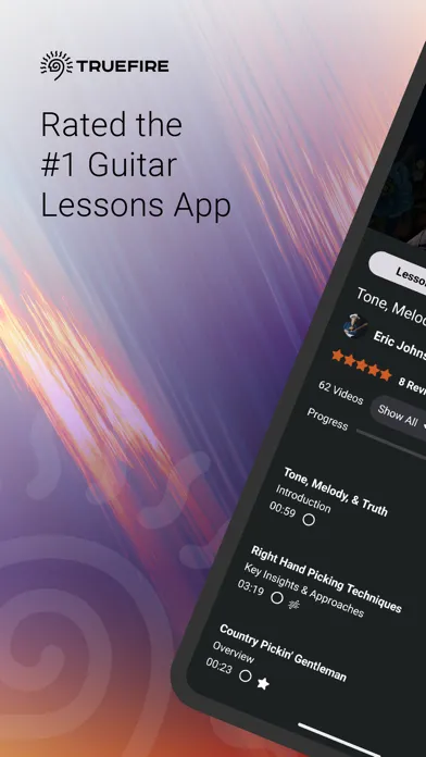 Captures d'écran de TrueFire Guitar Lessons
