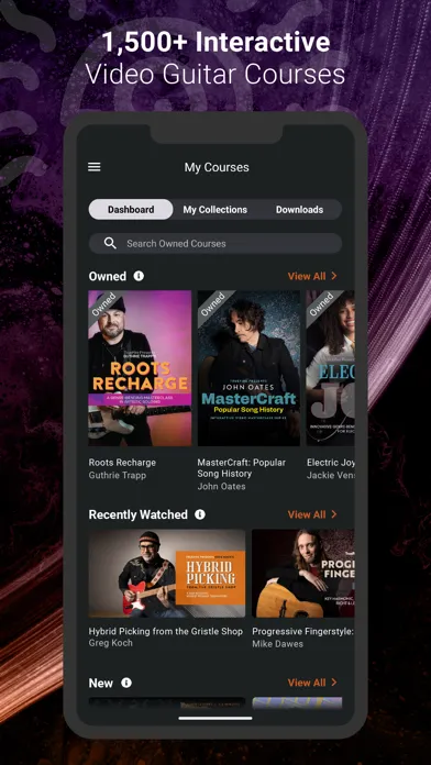 Captures d'écran de TrueFire Guitar Lessons