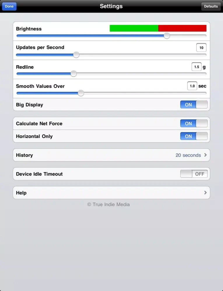Zrzuty ekranu AcceleMon iPad 