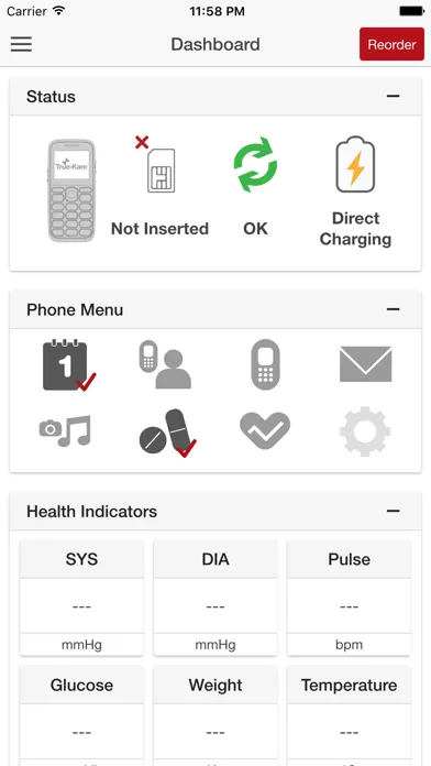 Web Self Care App Screenshots