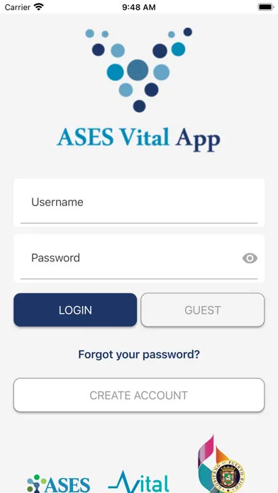 Zrzuty ekranu ASES Vital App