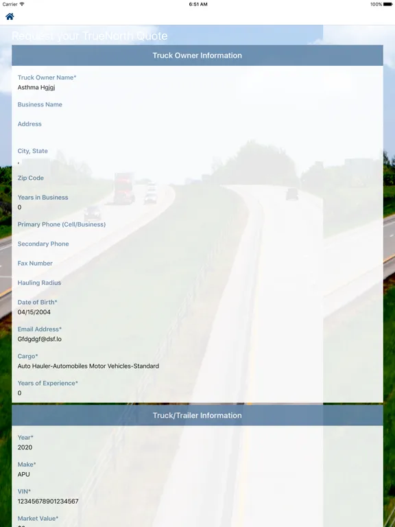 ภาพหน้าจอของ TNTruck iPad 