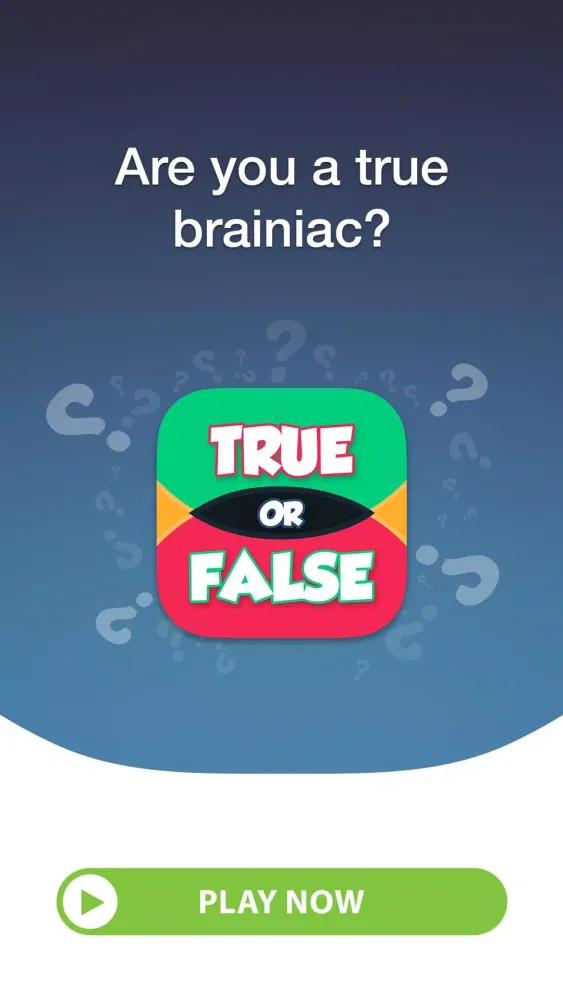 Capturas de tela do True or False Quiz