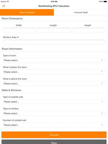 BTU Calculator | BestHeating iPad  Ekran Görüntüleri