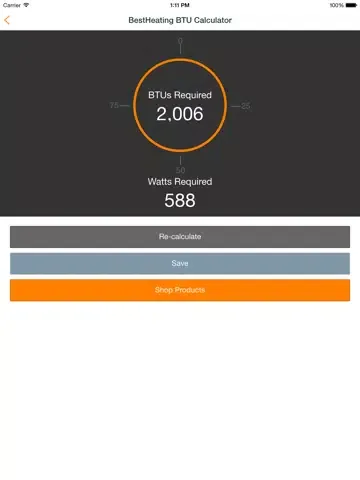BTU Calculator | BestHeating iPad  Ekran Görüntüleri