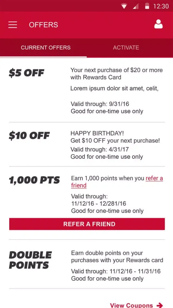 True Value Consumer Mobile App Ekran Görüntüleri