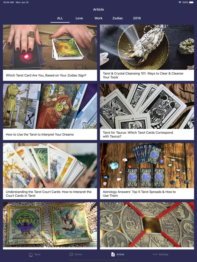 Ảnh chụp màn hình của Daily Tarot Card Reading Plus iPad 