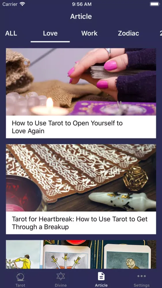 Ảnh chụp màn hình của Daily Tarot Card Reading Plus