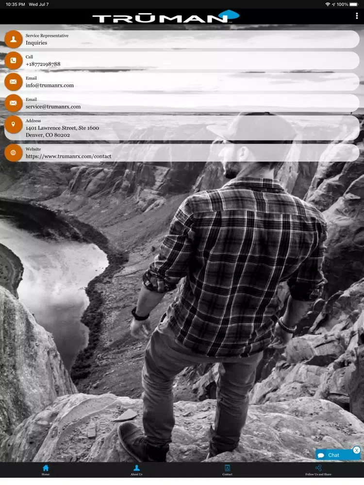 Zrzuty ekranu Trūman Rx-tg iPad 