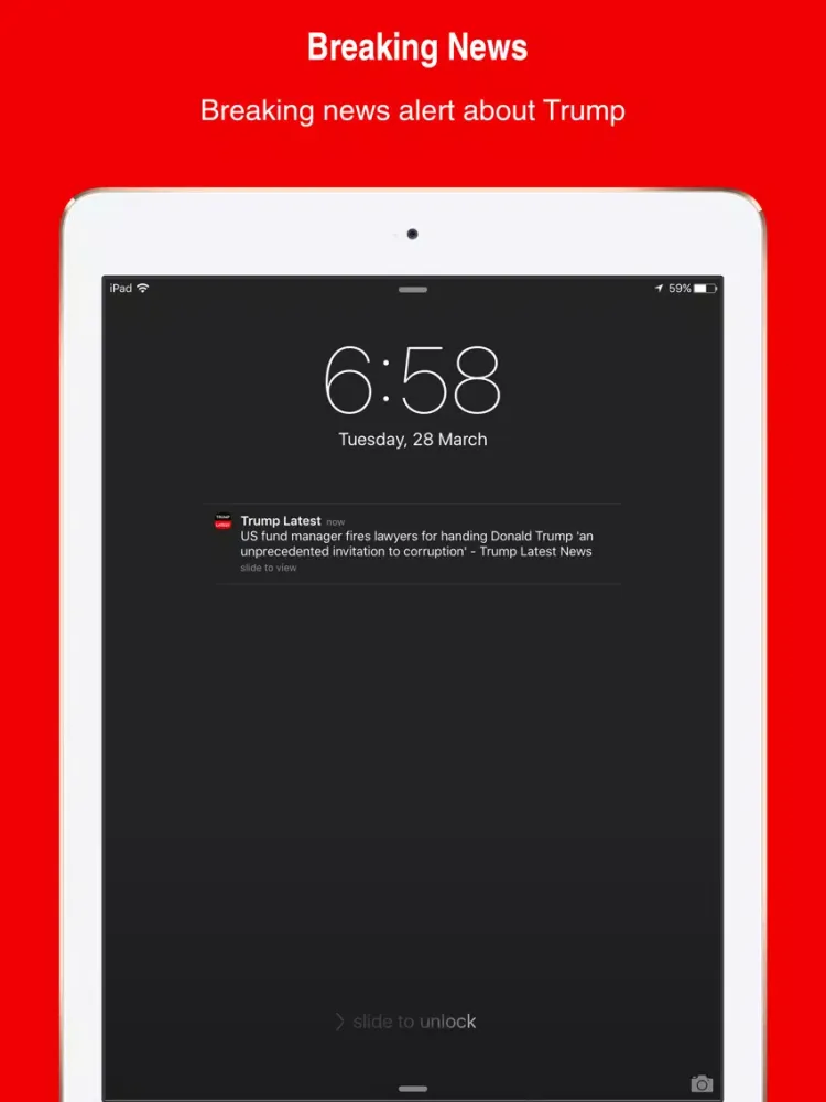 Captures d'écran de Trump Latest iPad 