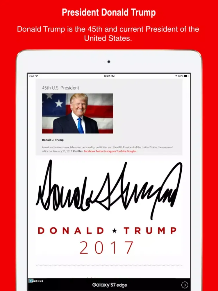 Captures d'écran de Trump Latest iPad 