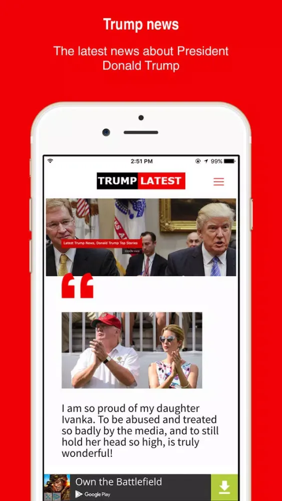 Captures d'écran de Trump Latest