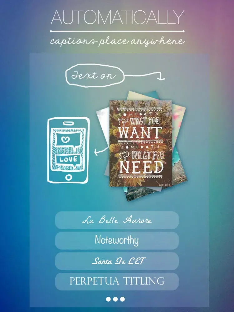Ảnh chụp màn hình của Photos Caption - Add pic effect, text labels, stickers and more... iPad 