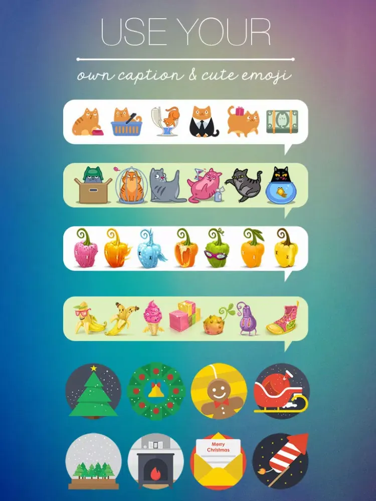 Ảnh chụp màn hình của Photos Caption - Add pic effect, text labels, stickers and more... iPad 