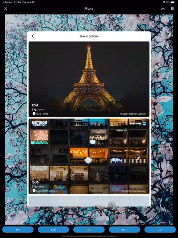 Travel Filters, Analog Presets iPad  Screenshots