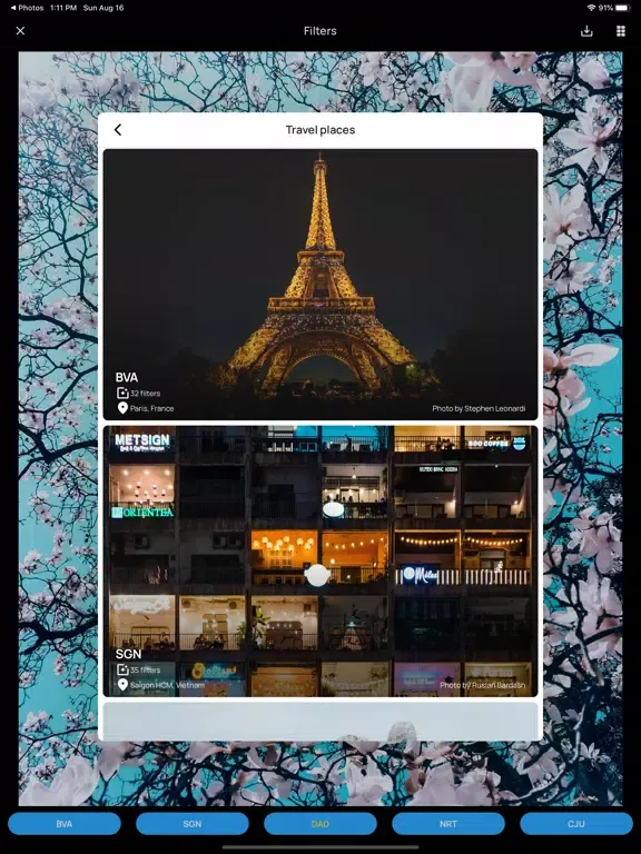 Zrzuty ekranu Travel Filters, Analog Presets iPad 
