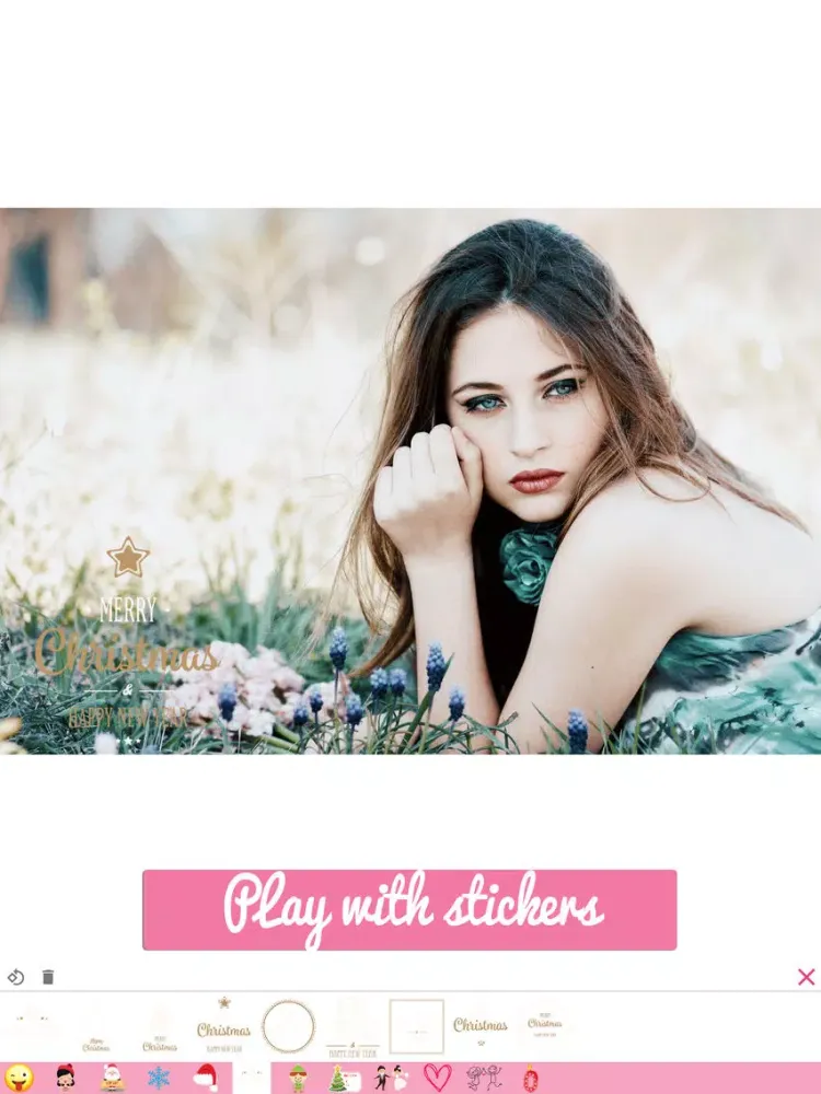 Selfie Play - Add doodle text filters after photo iPad  Ekran Görüntüleri