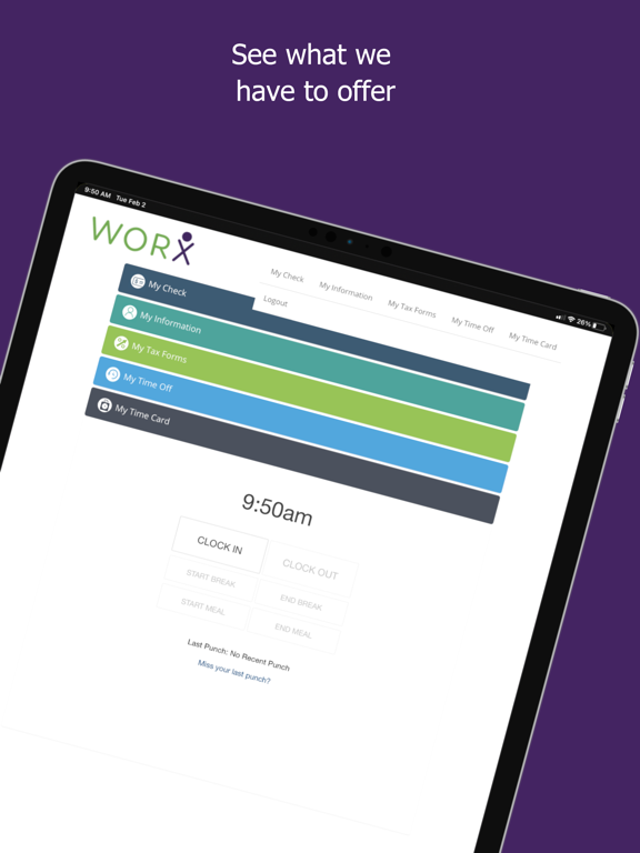 Zrzuty ekranu MyWorx iPad 