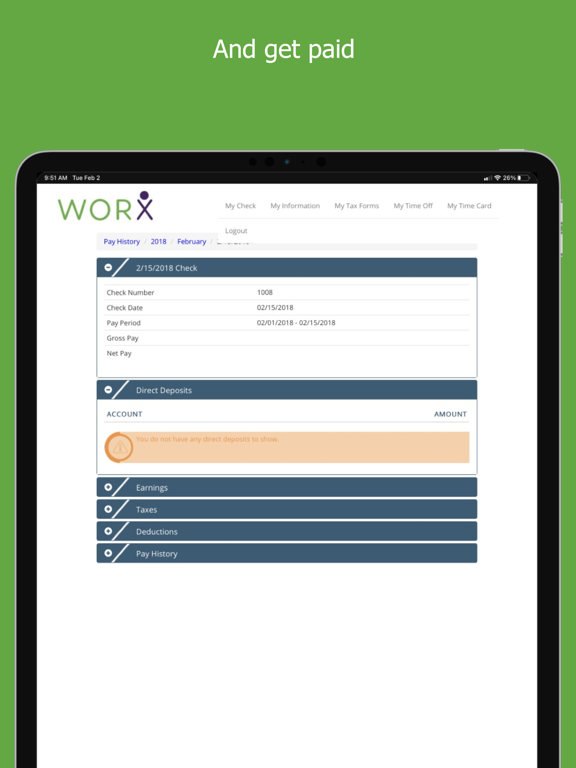 Zrzuty ekranu MyWorx iPad 