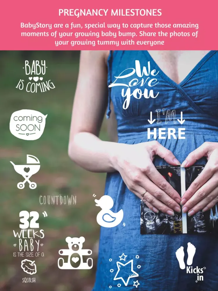 BabyStory - baby & pregnancy milestone stickers iPad  スクリーンショット