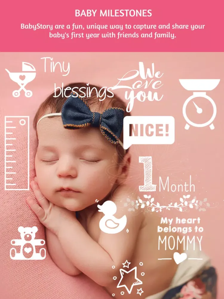 BabyStory - baby & pregnancy milestone stickers iPad  スクリーンショット