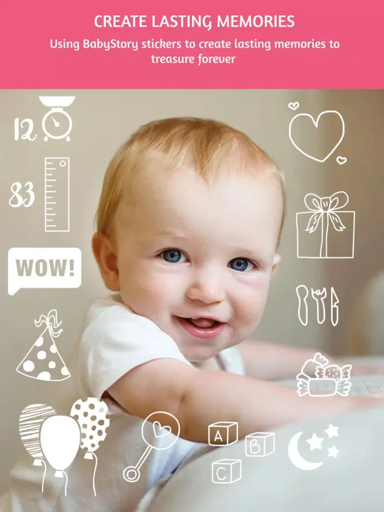 BabyStory - baby & pregnancy milestone stickers iPad  スクリーンショット