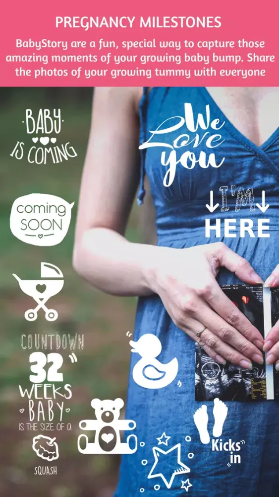 BabyStory - baby & pregnancy milestone stickers スクリーンショット