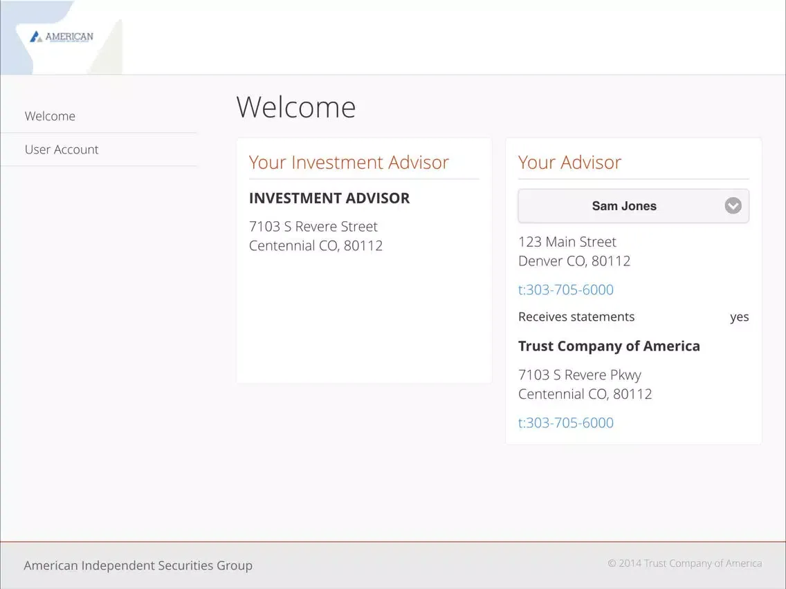 American Independent Securities Group iPad  Screenshots