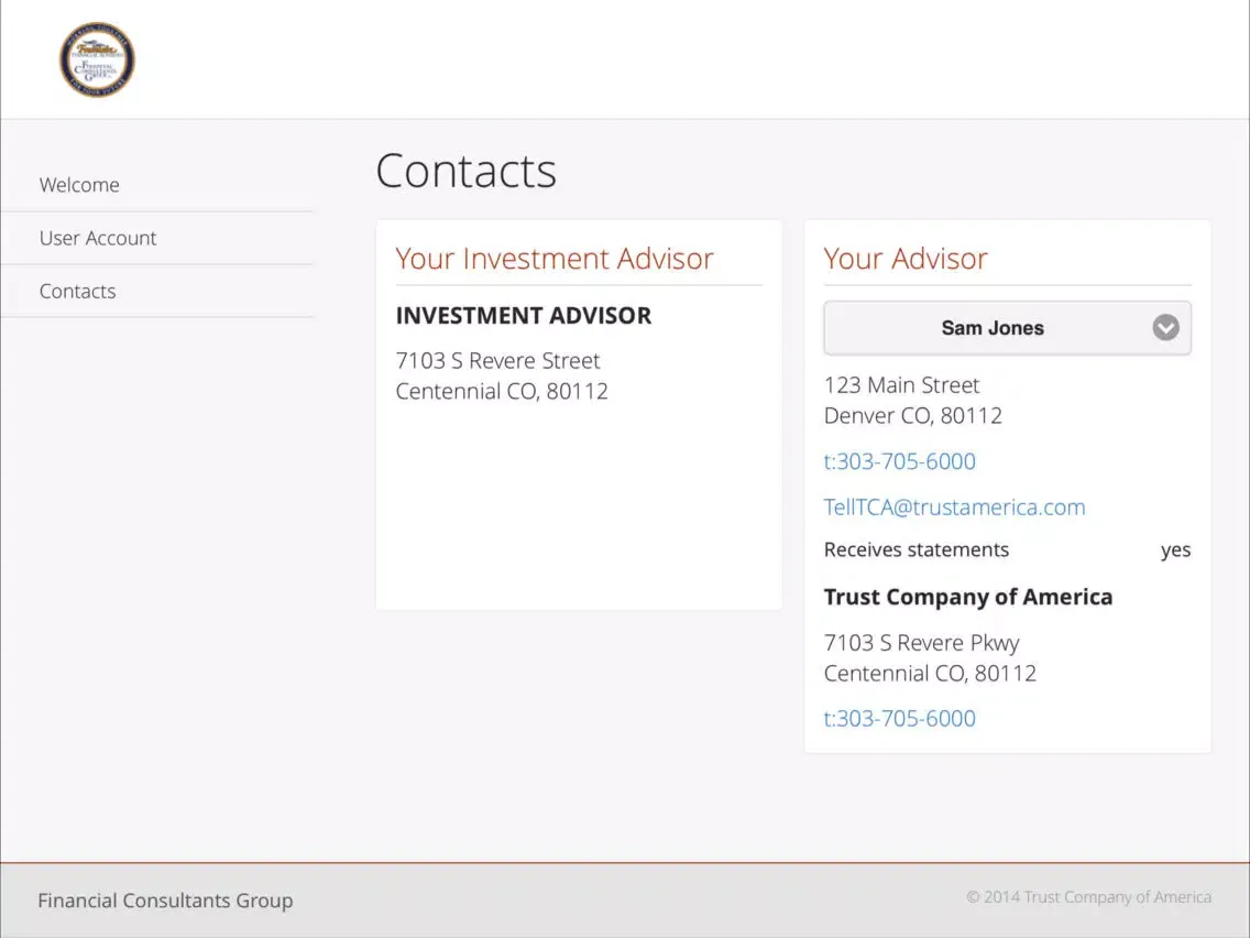 تصاویر Financial Consultants Group iPad 