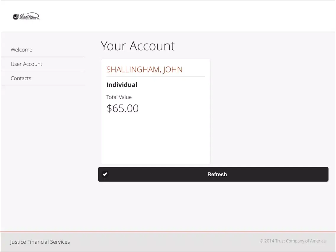 Justice Financial Services iPad  Ekran Görüntüleri